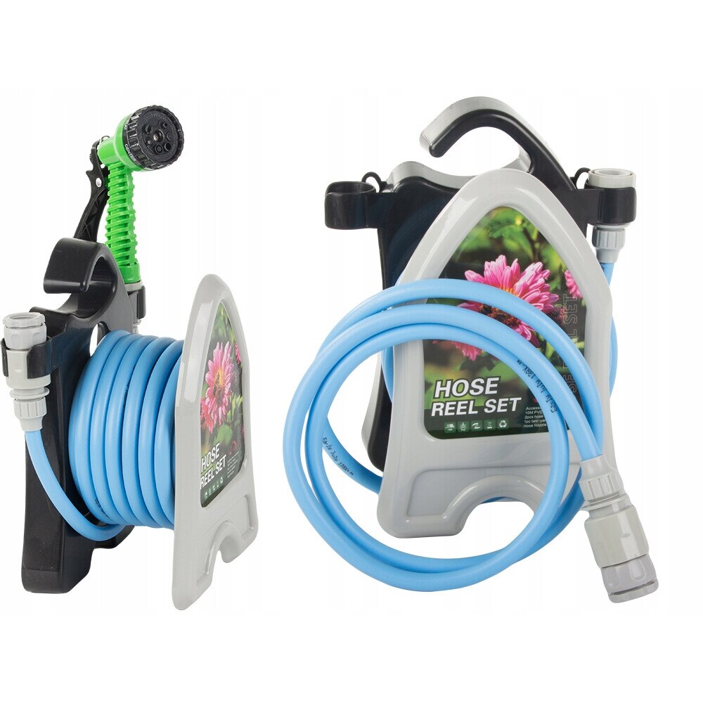 Set furtun gradinarit 10m 1/2" cu suport, plastic, 26x17x14cm