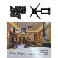 Suport TV mobil universal, cu 2 brate mobile, De la 14inch la 55inch (36 – 140 cm), Max 50Kg, Negru - imagine 4