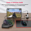 Set Gaming telefon complet 5 in 1 cu tastatura Iluminata RGB, emulator jocuri telefon, mouse gaming, suport telefon Inclus, mouse pad Inclus, Wireless, cu inteligent Spray control, compatibil Android