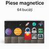 Blocuri magnetice de constructie 3D, 2.5 cm, 64-80 piese