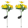 Set 2 lampi solare model Orhidee 70 cm pentru gradina iluminare decorativa exterior