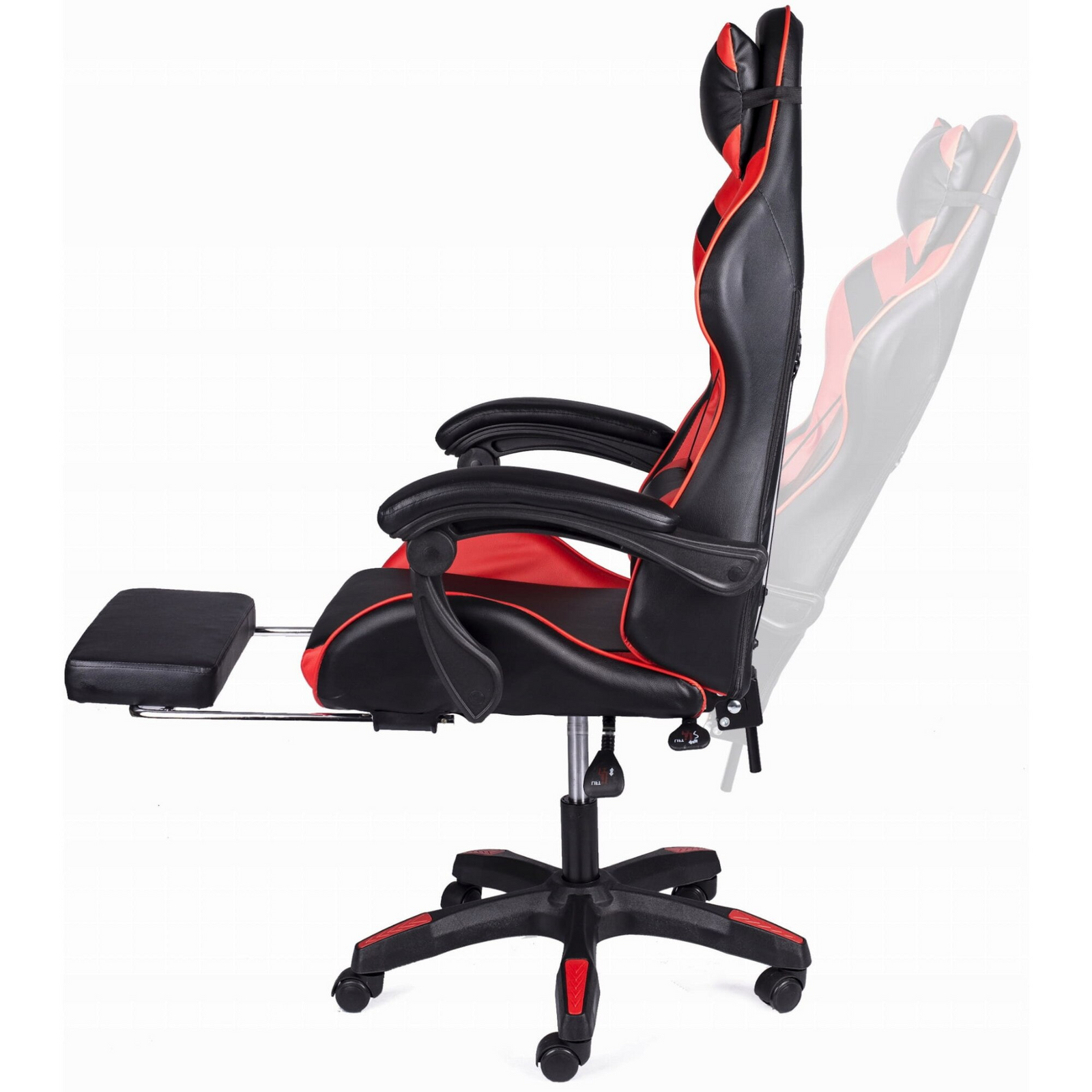 Scaun Gaming Racing SpeedX GT, Piele Ecologică, Recliner, Perne Ergonomice și Suport pentru Picioare