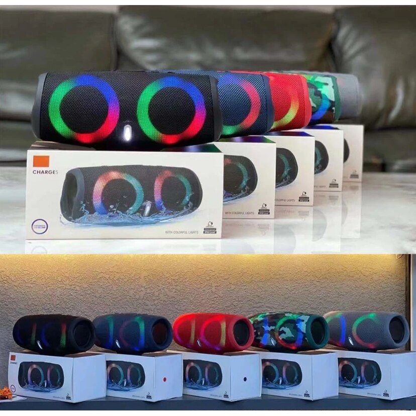 Boxa Charge 5 Bluetooth cu Leduri RGB, Usb, Slot de Card TF, Radio FM si Waterproof IPX6