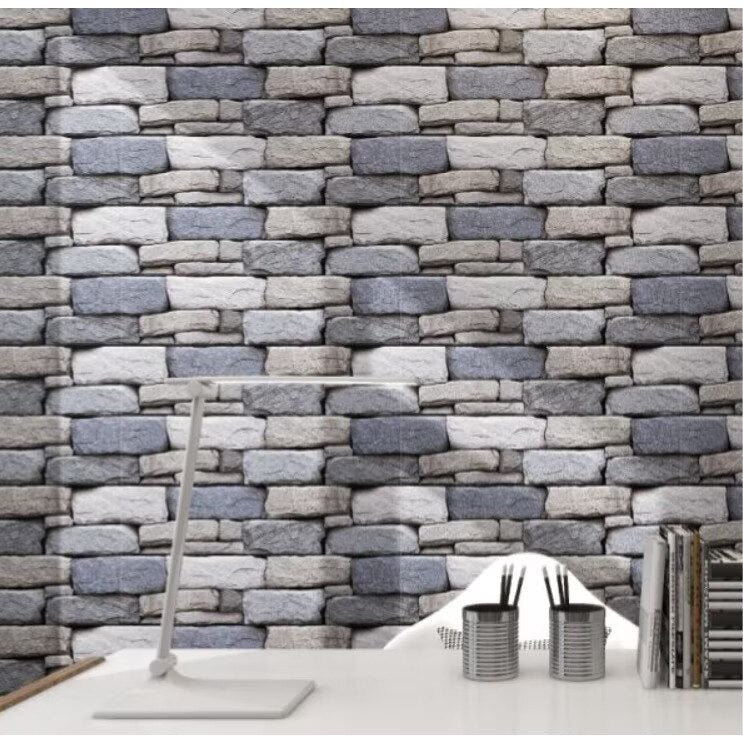 Tapet autoadeziv decorativ 30x60 model piatra albastra