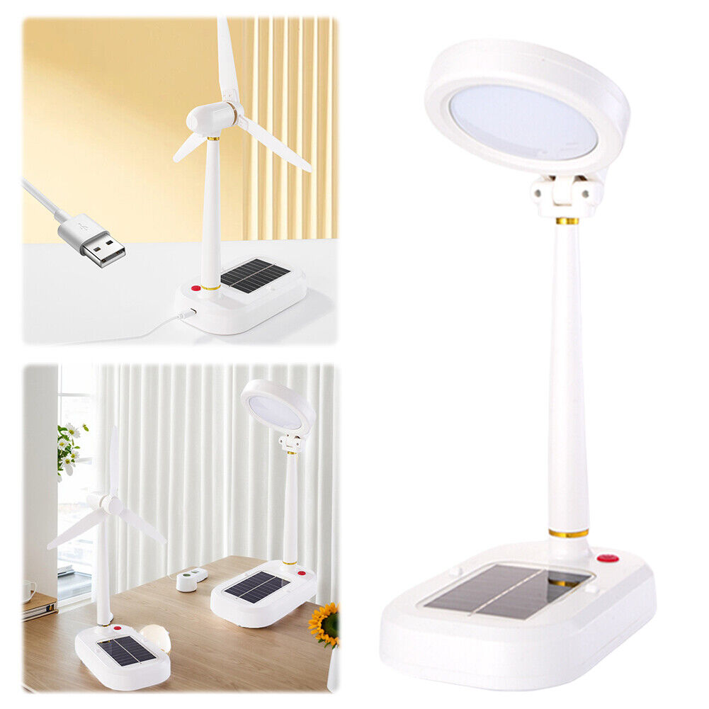 Lampa ventilator 2-în-1 cu panou solar și USB