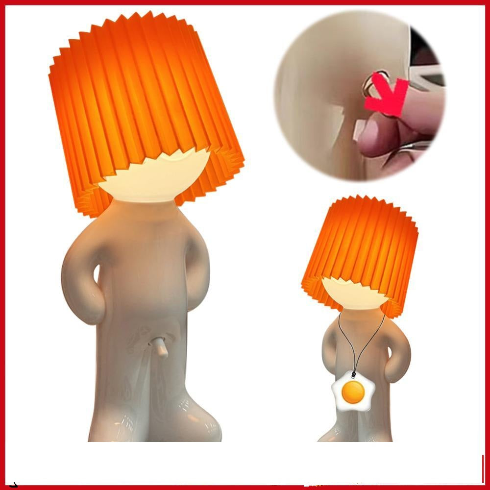 Lampa de birou „Little Shy Man” – Design creativ cu LED cald, pentru decor amuzant și modern