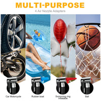 Compresor auto portabil multifunctional, 12V, 10 bari, afișaj digital LED, alimentare la bricheta masinii - imagine 7