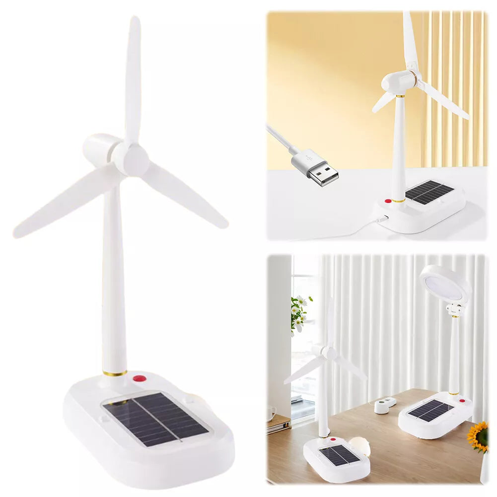 Lampa ventilator 2-în-1 cu panou solar și USB