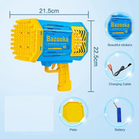 Pistol electric pentru baloane de sapun, 69 orificii, incarcare USB - imagine 7