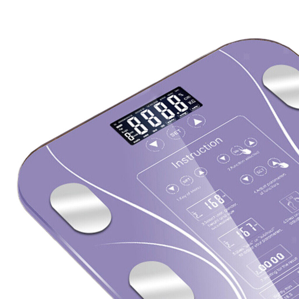 Cantar corporal cu ecran digital Iluminat, aplicatie smart, compatibil android/Ios, conectare bluetooth, termometru, 180 Kg Max