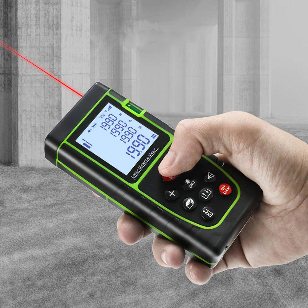 Telemetru laser 100m, Ecran LCD, precizie +/- 1.5mm, protectie IP54, calcul suprafata, calcularea volumelor, functii multiple, Negru