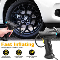 Compresor auto portabil multifunctional, 12V, 10 bari, afișaj digital LED, alimentare la bricheta masinii - imagine 11