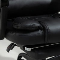 Scaun de Birou Ergonomic Directorial, Piele Ecologică, Recliner și Suport pentru Picioare - imagine 4