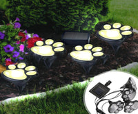 Set 4 Lampi Solare Led tip amprenta labuta de caine cu infigere in gazon - imagine 12