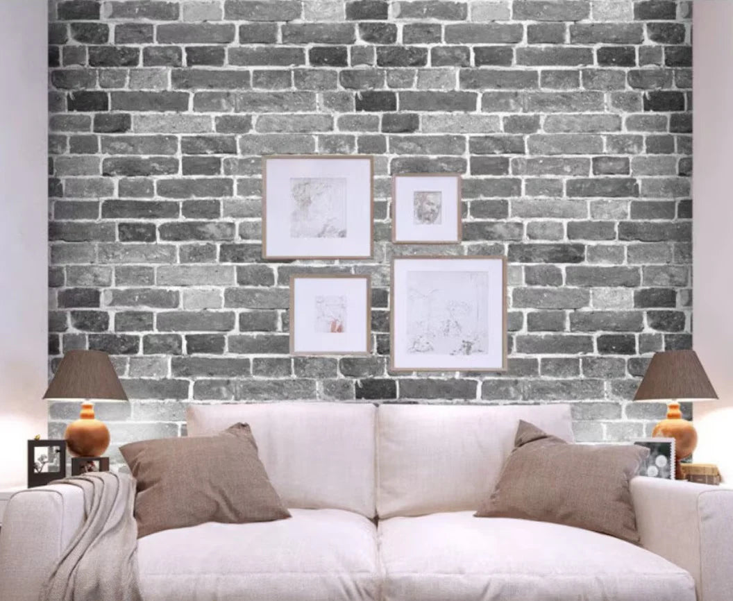 Tapet autoadeziv decorativ 30x60 model caramida gri