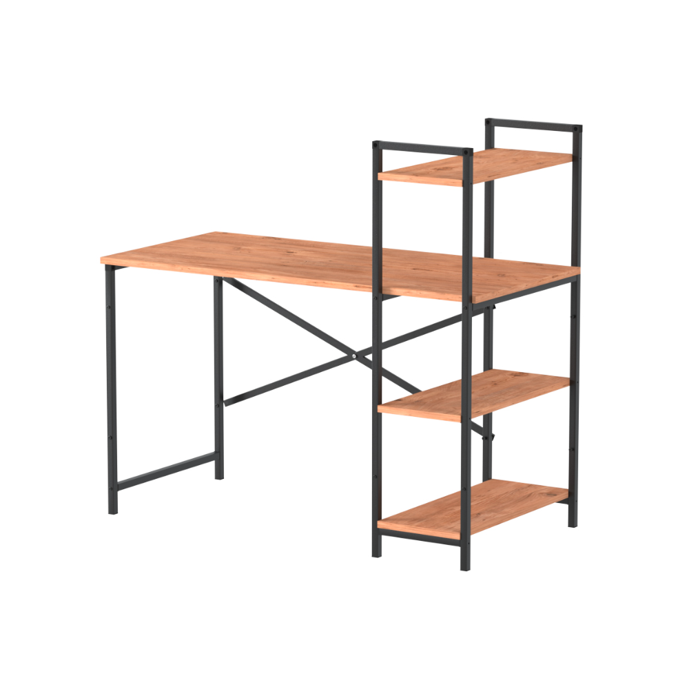 Birou din PAL cu rafturi laterale, structura metalica, 119 x 55,6 x 110,3 cm