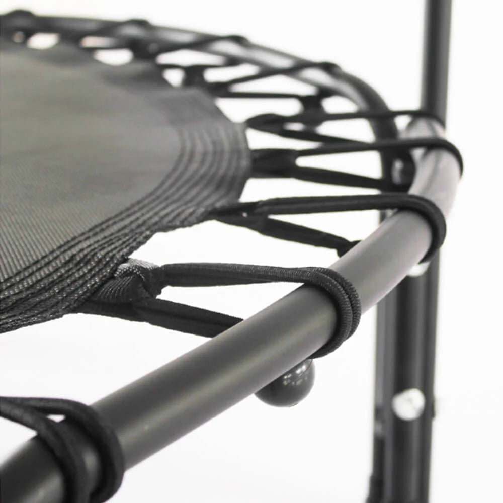 Trambulina cu plasa de protectie, metal + textil, 124x140 cm, 3 ani+