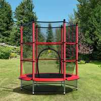 Trambulina cu plasa de protectie, metal + textil, 124x140 cm, 3 ani+ - imagine 12
