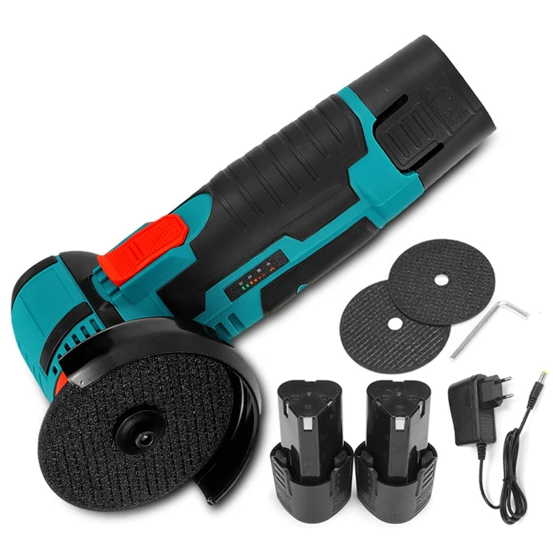 Mini Polizor unghiular portabil cu 1 sau 2 acumulatori 24V, 5 discuri incluse