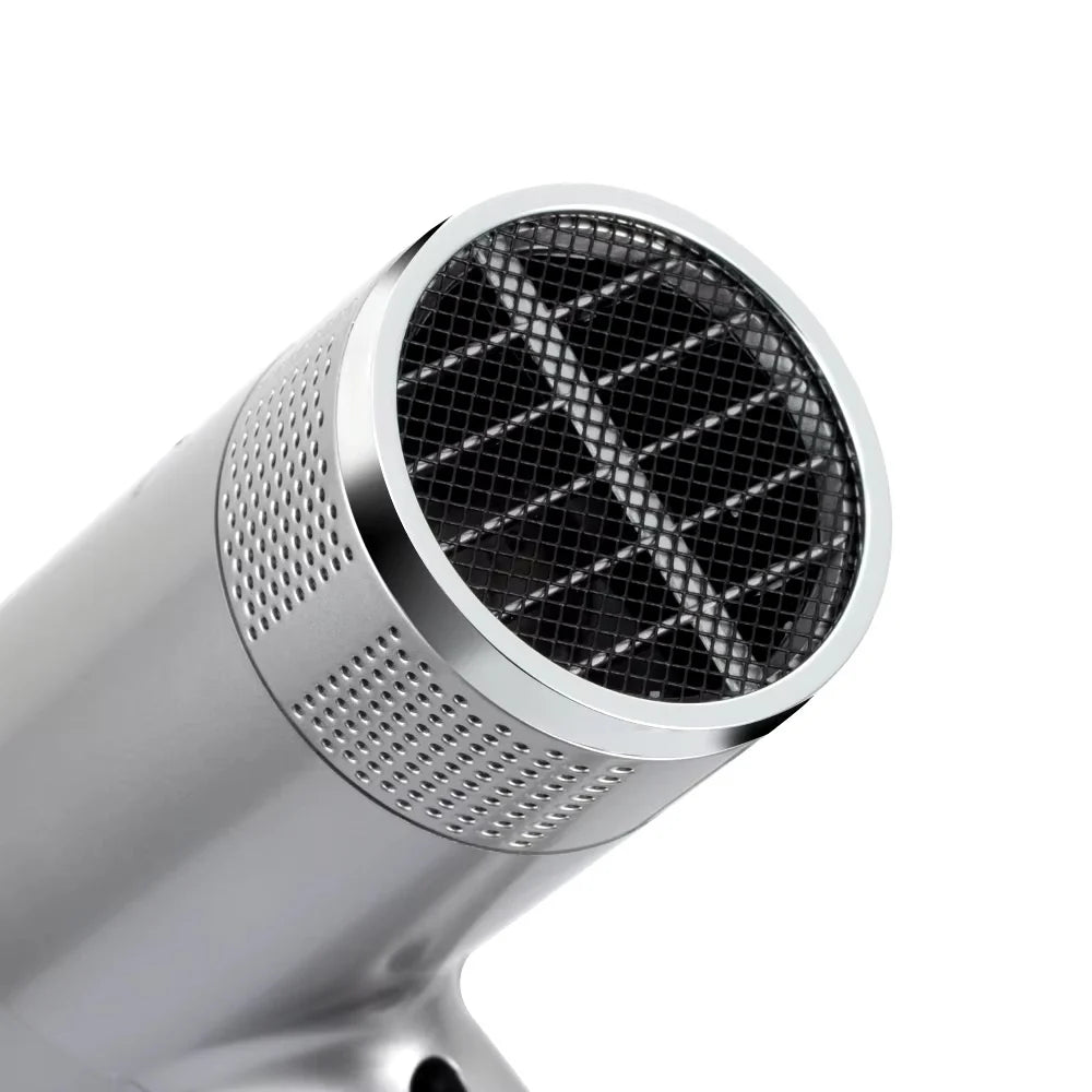 Uscator de par cu ioni negativi, RAF R474, 1600W, 2 viteze, buton de aer rece, 1 cap magnetic inclus, argintiu