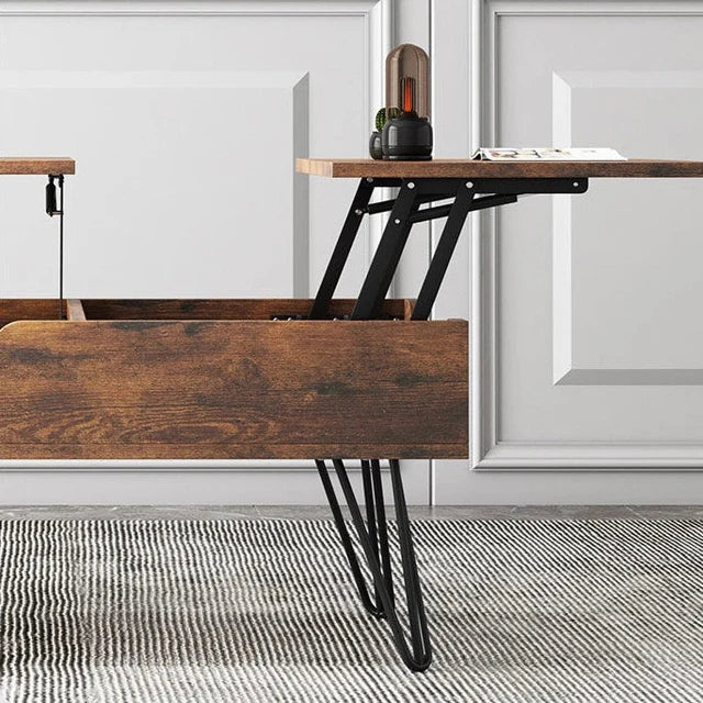 Masa de cafea inteligenta cu blat rabatabil Lift & Lounge, 120x50x55 cm