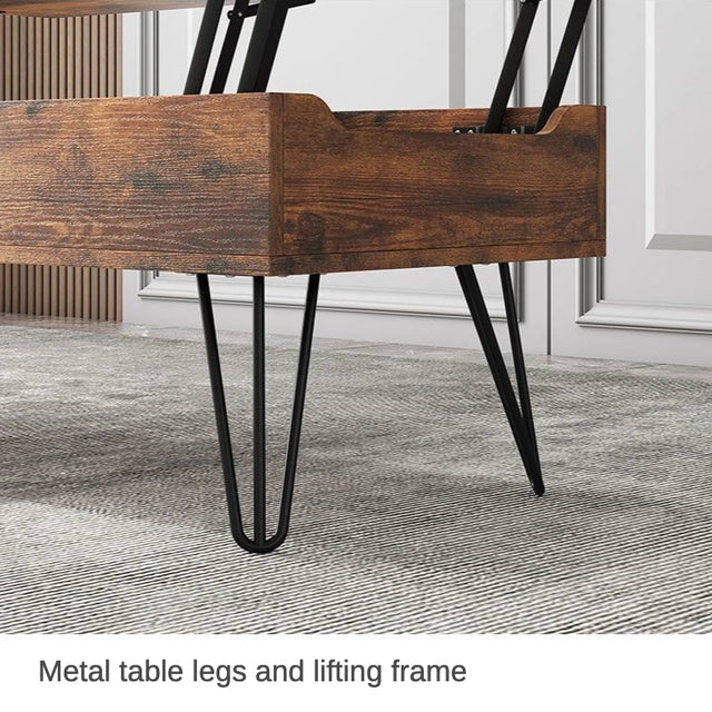 Masa de cafea inteligenta cu blat rabatabil Lift & Lounge, 120x50x55 cm