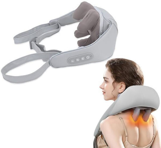 Aparat de masaj cervical 6D cu incalzire si vibromasaj, 3 intensitati, 2 moduri, silentios 45 dB, maro