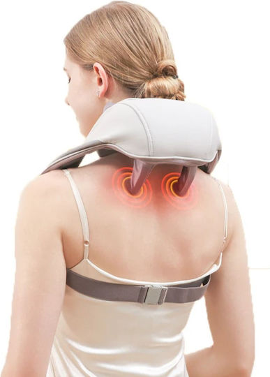 Aparat de masaj cervical 6D cu incalzire si vibromasaj, 3 intensitati, 2 moduri, silentios 45 dB, maro