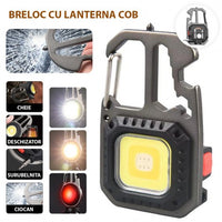 Lanterna LED tip breloc cu dispozitiv spargere geamuri, surubelnite, cheie, deschizator sticle Q-D911 - imagine 4