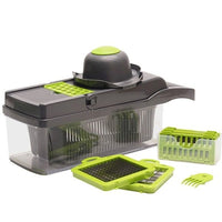 Razatoare multifunctionala legume si fructe 9 piese, lame inox + maner protectie - imagine 5