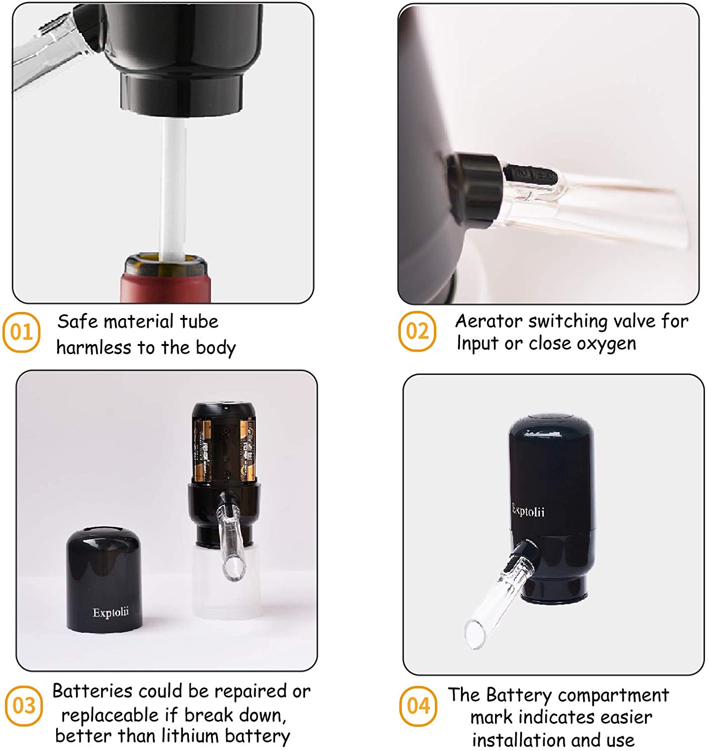 Aerator Electric de Vin – Dispenser Automat pentru Vinuri