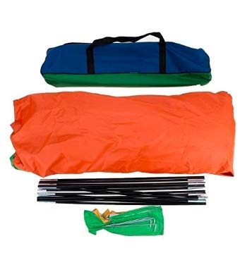 Cort camping 2-6 persoane cu plasa pentru insecte rosu/albastru