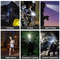 Lanterna de cap premium cu 8 LED-uri, rezistenta la apa - imagine 4