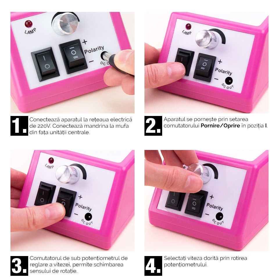 Freza Electrica pentru Unghii Perfecte, 20000RPM