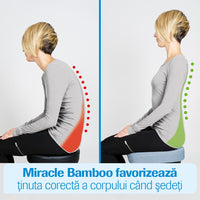 Perna confort pentru sezut Miracle Bamboo M14219, albastru - imagine 4