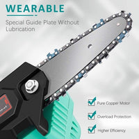 Mini fierastrau electric cu lant 4 inch si acumulator, fara fir, pentru lemn, 36V - imagine 5