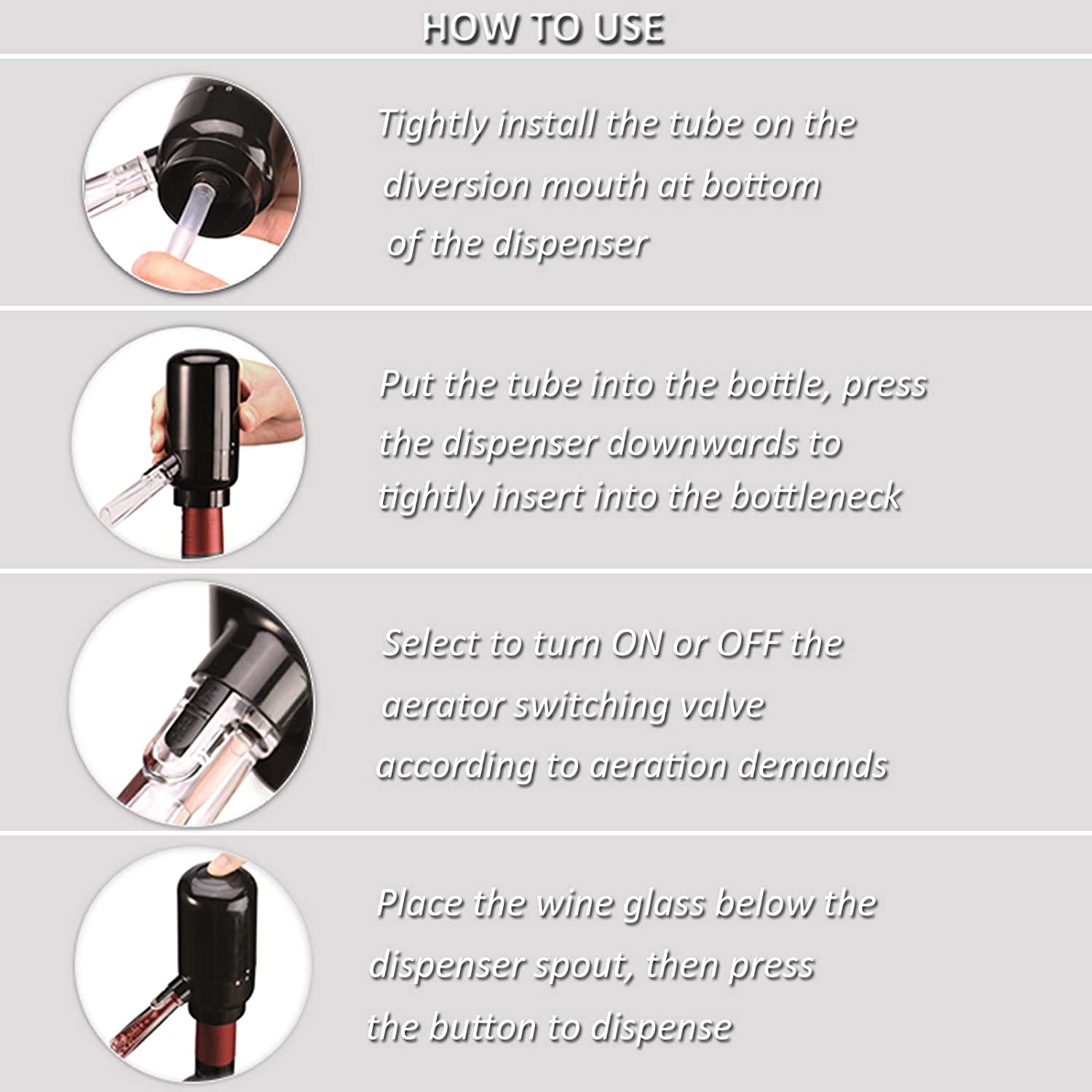 Aerator Electric de Vin – Dispenser Automat pentru Vinuri