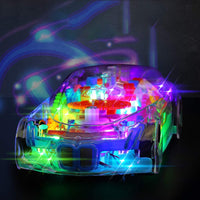 Masinuta transparenta pentru copii, iluminata LED, cu mecanismele la vedere - imagine 4