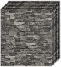 Tapet 3D piatra gri, auto-adeziv pentru interior, 70 x 77 cm - imagine 2