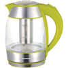 Fierbator electric Heinner HEK-TF2200GR, cu filtru de ceai, 2200 W, 1.8 litri, carcasa din sticla, verde
