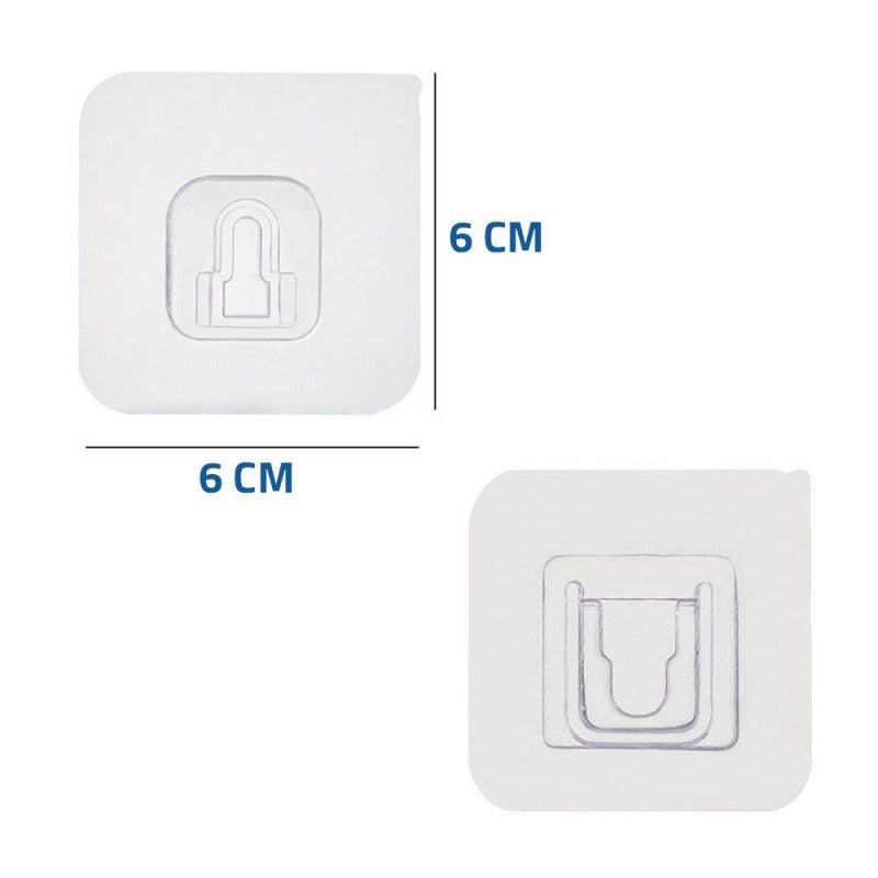 Set 10 suporti dubli autoadezivi pentru perete