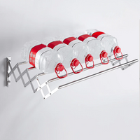 Uscator rufe din metal, retractabil, cu prindere in perete - imagine 5