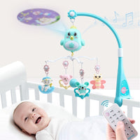 Carusel rotativ muzical pentru patut bebelus, cu telecomanda - imagine 4