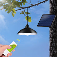 Lampa solara suspendata cu 2 becuri LED, telecomanda, 50W - imagine 2
