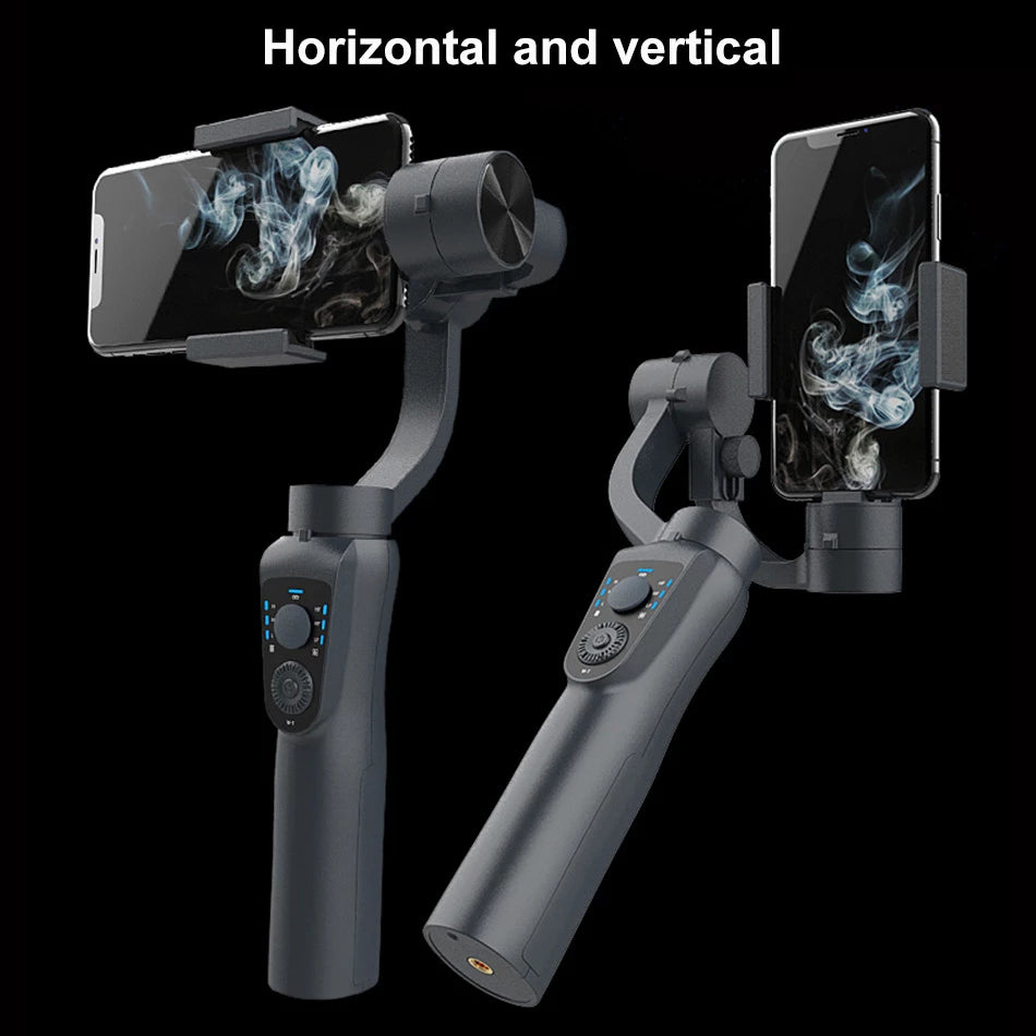 Sistem de stabilizare GIMBAL S5B cu face tracking, rotativ, 3 axe, Bluetooth, 4000 mAh, Negru