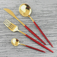 Set tacamuri 24 piese stil portughez, otel inoxidabil - imagine 4