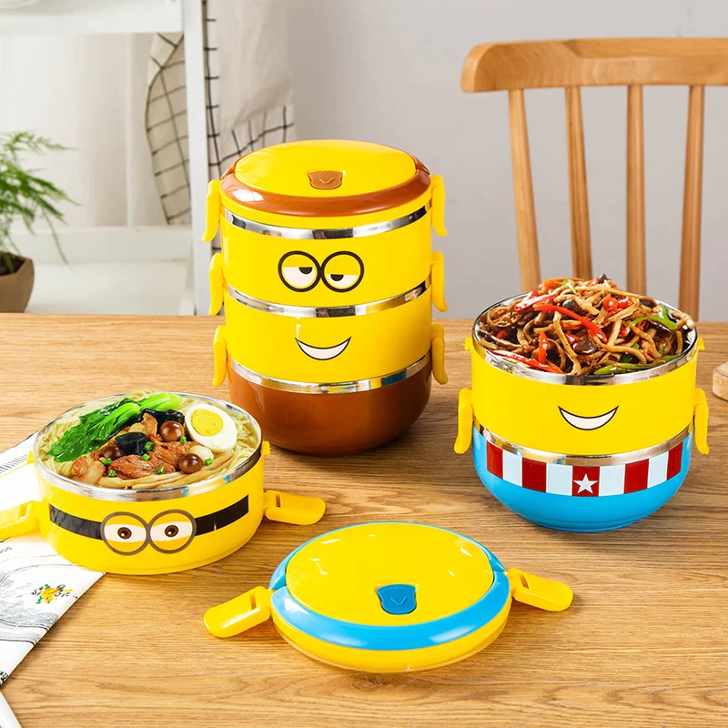 Cutie termoizolanta Minion / Sufertas pentru mancare 2.1 Litri, 3 compartimente