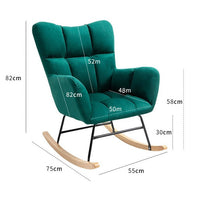 Fotoliu balansoar pentru relaxare cu material catifelat si cadru metalic - imagine 4