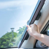 Copertina parasolar auto retractabil impotriva razelor UV, fixare prin ventuze, pentru parbriz sau luneta - imagine 3