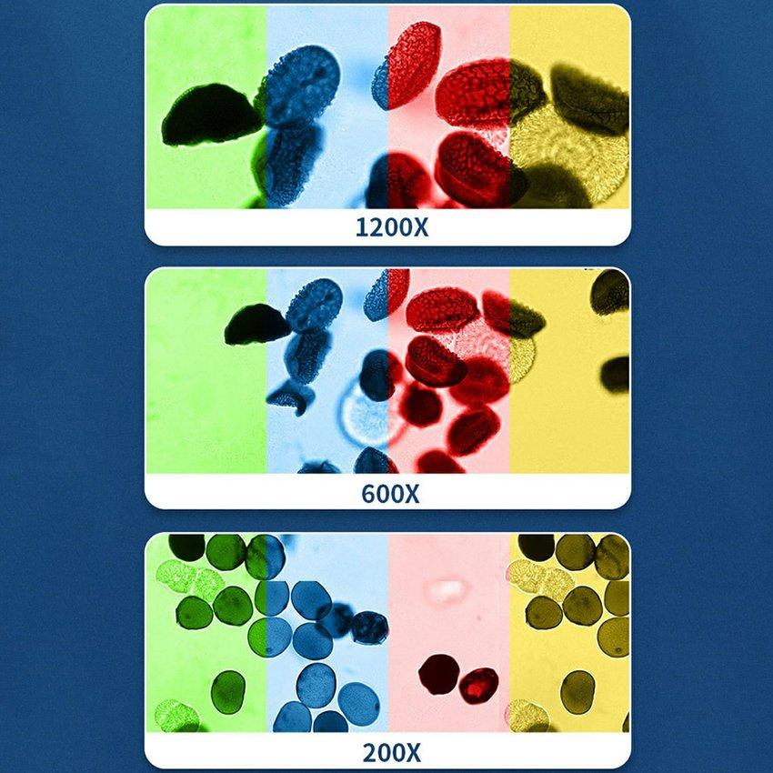 Microscop portabil pentru scoala, HD, 1200X